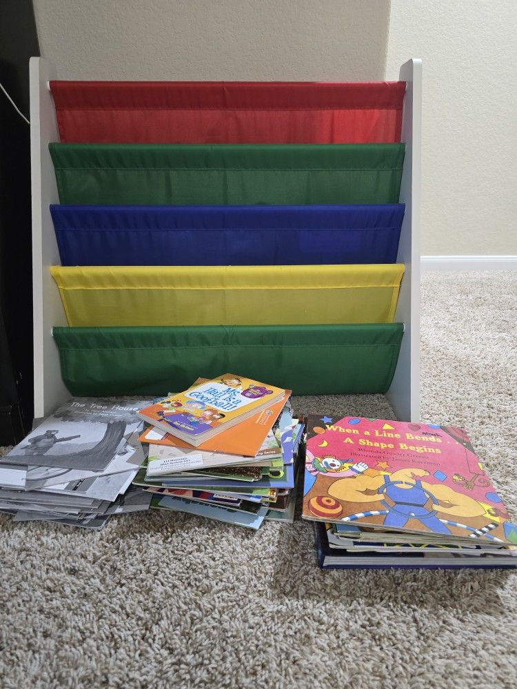 Book Organizer Shelf With Kids Books