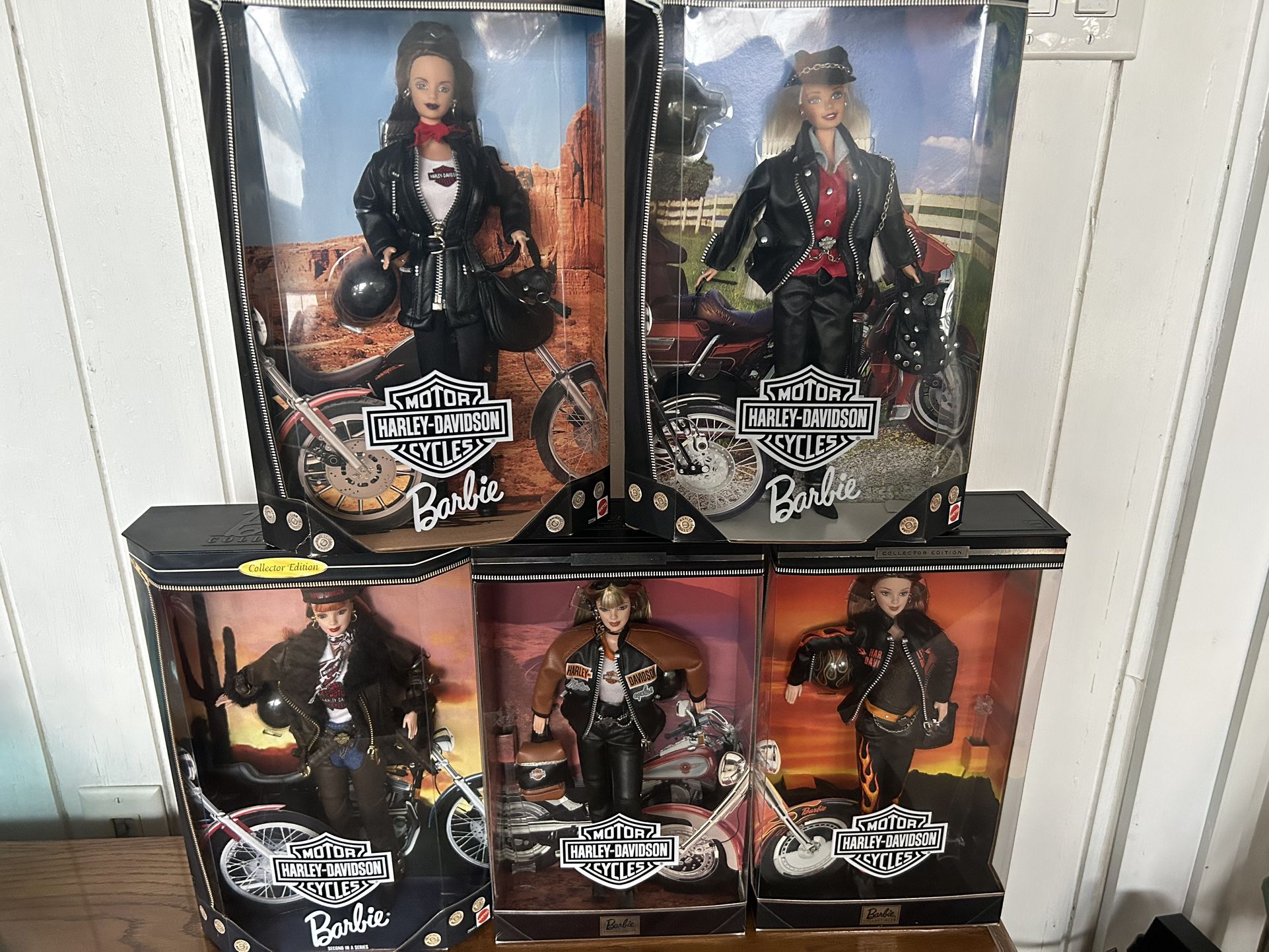 Harley Davidson Barbie Dolls – Complete Set of 5 NIB