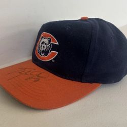 Vintage Chicago Bears Apex Snapback Hat Cap Signed By Tom Waddle #87  