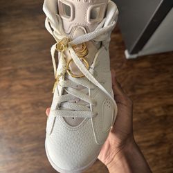 Jordan 6 Gold Hoops