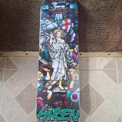 SIREN SKATEBOARDS THE STAINED GLASS CHURCH LOGO SKATEBOARD DECK SIZE 8.2