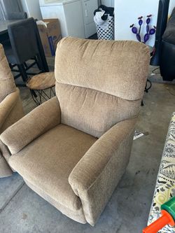Tan Fabric Recliner Armchair (2)