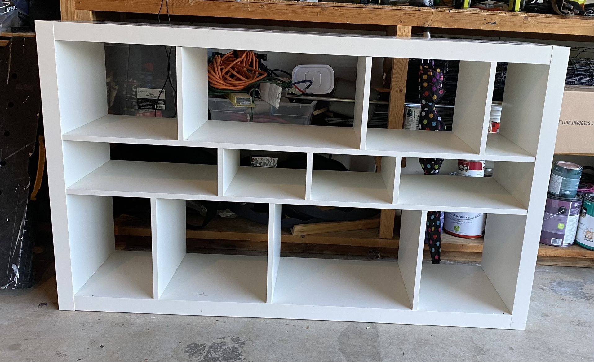 Asymmetrical Kallax bookshelf