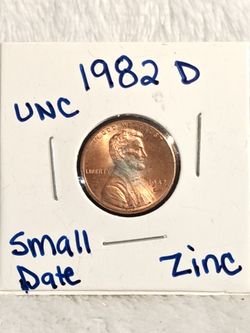 #605 Penny 1982 D SM Date Coin 