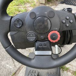 PS3 Logitech Steering Wheel And Foot Pedals 