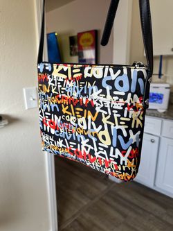 Calvin Klein Graffiti Print Crossbody Bag