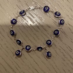 Evil Eye Charm Bracelet 925 Silver For Women Or Girls “Pay Cash Only”