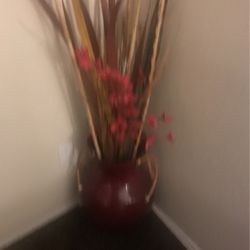 Red Decorative Large Vase 