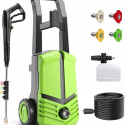 Electric Pressure Washer, 3800PSI, 4 Quick Nozzles, 2.4GPM, 23FT Outlet Hose, 9FT Power Cord, Power Washer Electric Powered with Soap Cannon