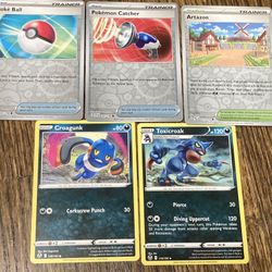 Pokémon card game croagunk toxicroak foil hologram trainer monster Nintendo x z