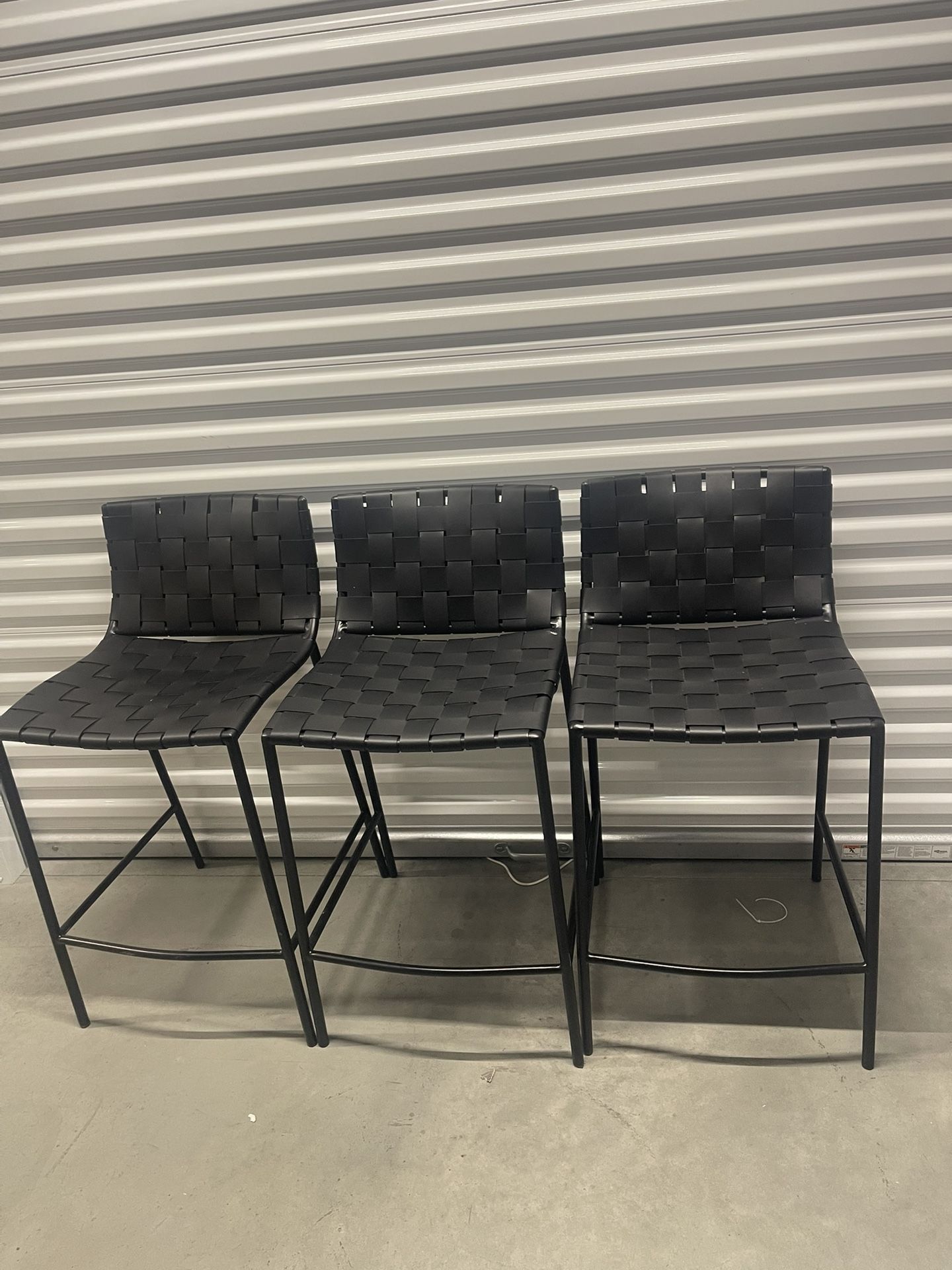 LEATHER BLACK STOOLS / Great Quality
