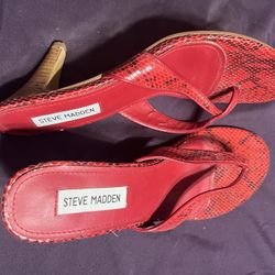 Red Slip On Heels.