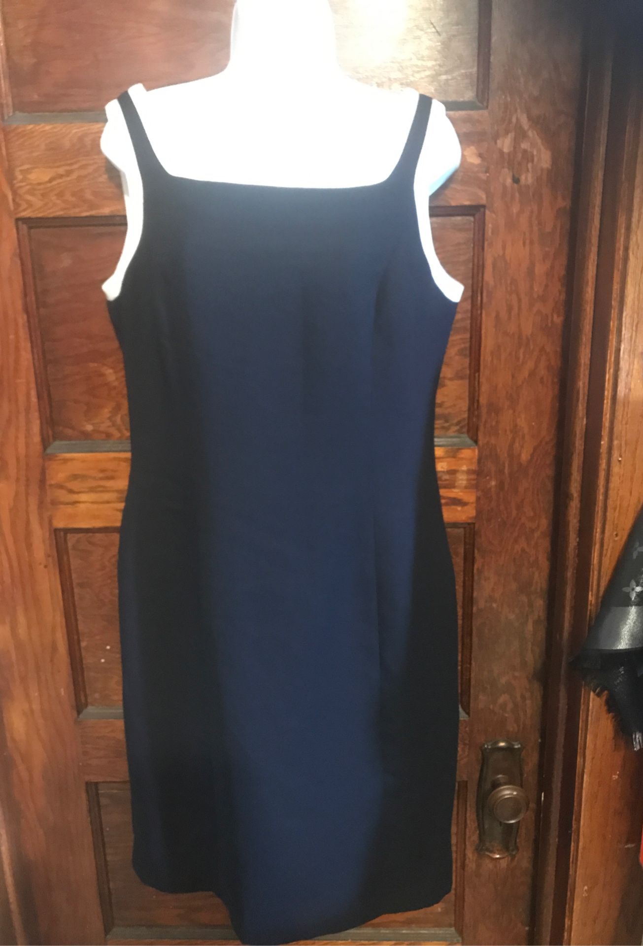 Navy and white formal dress