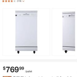 Danby 28in Portable Dishwasher Brand New Has Dint