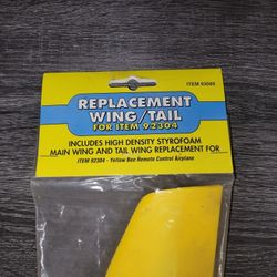 New Replacement Wing Airplane Yellow Bee Main & Tail Wings Radio Control 92304