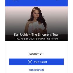 Kali Uchis ticket 