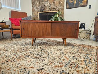Vintage Mid Century Modern Petite Credenza