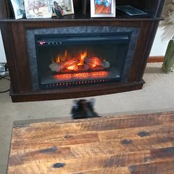 Electric heater fireplace
