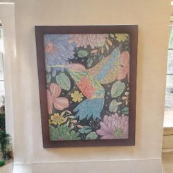 Framed Humming Bird Mandala