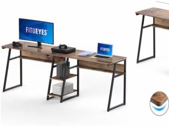 FITUEYES Two Person Desk 81.1-in Multiple Colors/Finishes Modern/Contemporary 2-person De