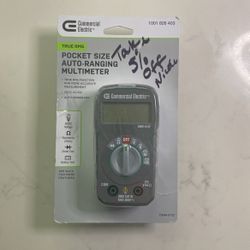 Commercial Electric Pocket Size Auto-Ranging Digital Multi-Meter