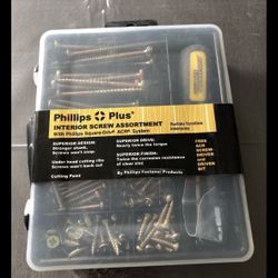 Phillips Plus Interior Screw Assortment With Screwdriver - NEW 