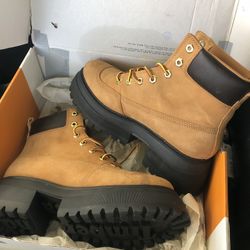 Timberland Sky 6in Lace Up Wheat Nubuck 
