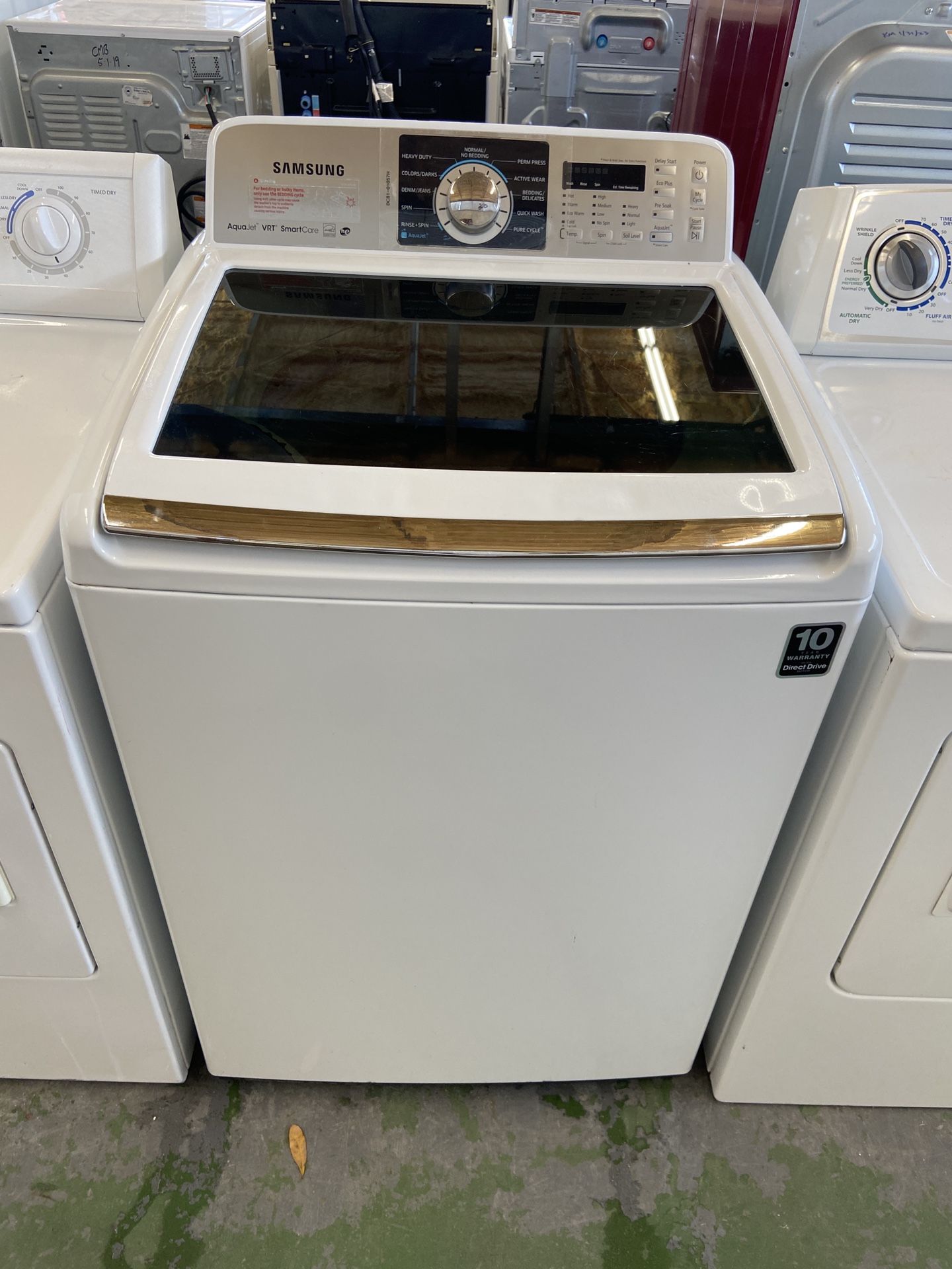 SAMSUNG XTRA LARGE CAPACITY AGITATOR FREE WASHER AND STEAM DRYER SET