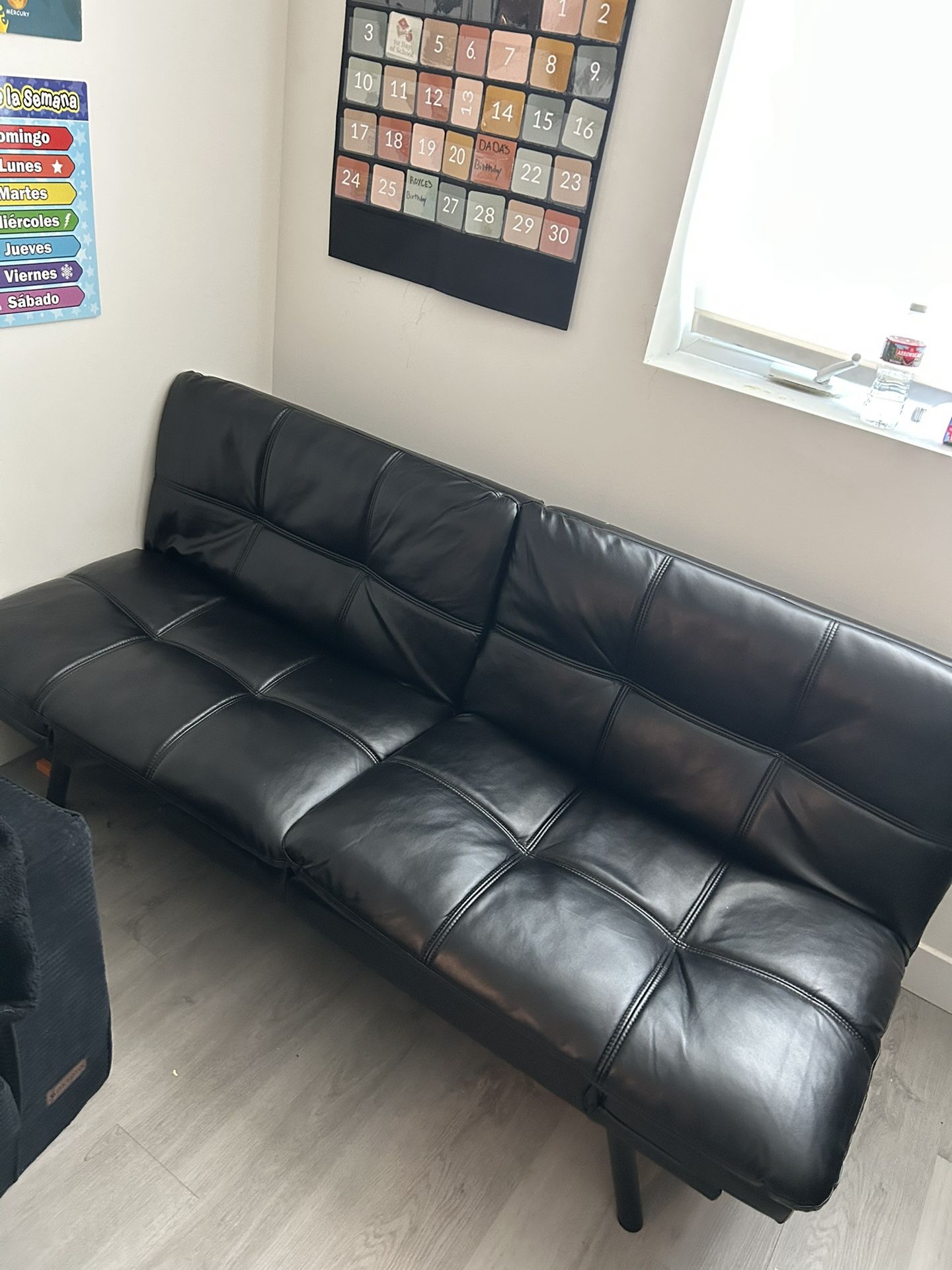 Leather Material Futon Couch