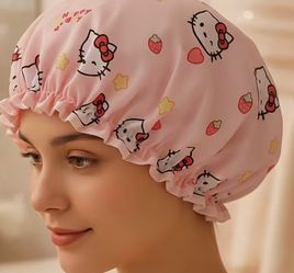 Hello Kitty double layer shower cap