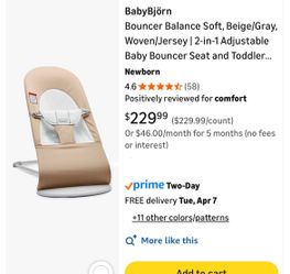 Baby Bjorn bouncer and toy