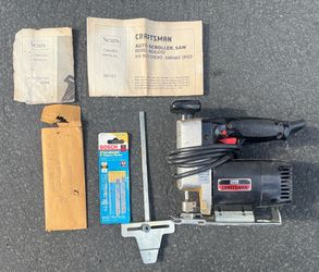 CRAFTSMAN AUTO-SCROLLER. SAW DOUBLE INSULATED 3/4 INCH STROKE -VARIABLE SPEED
