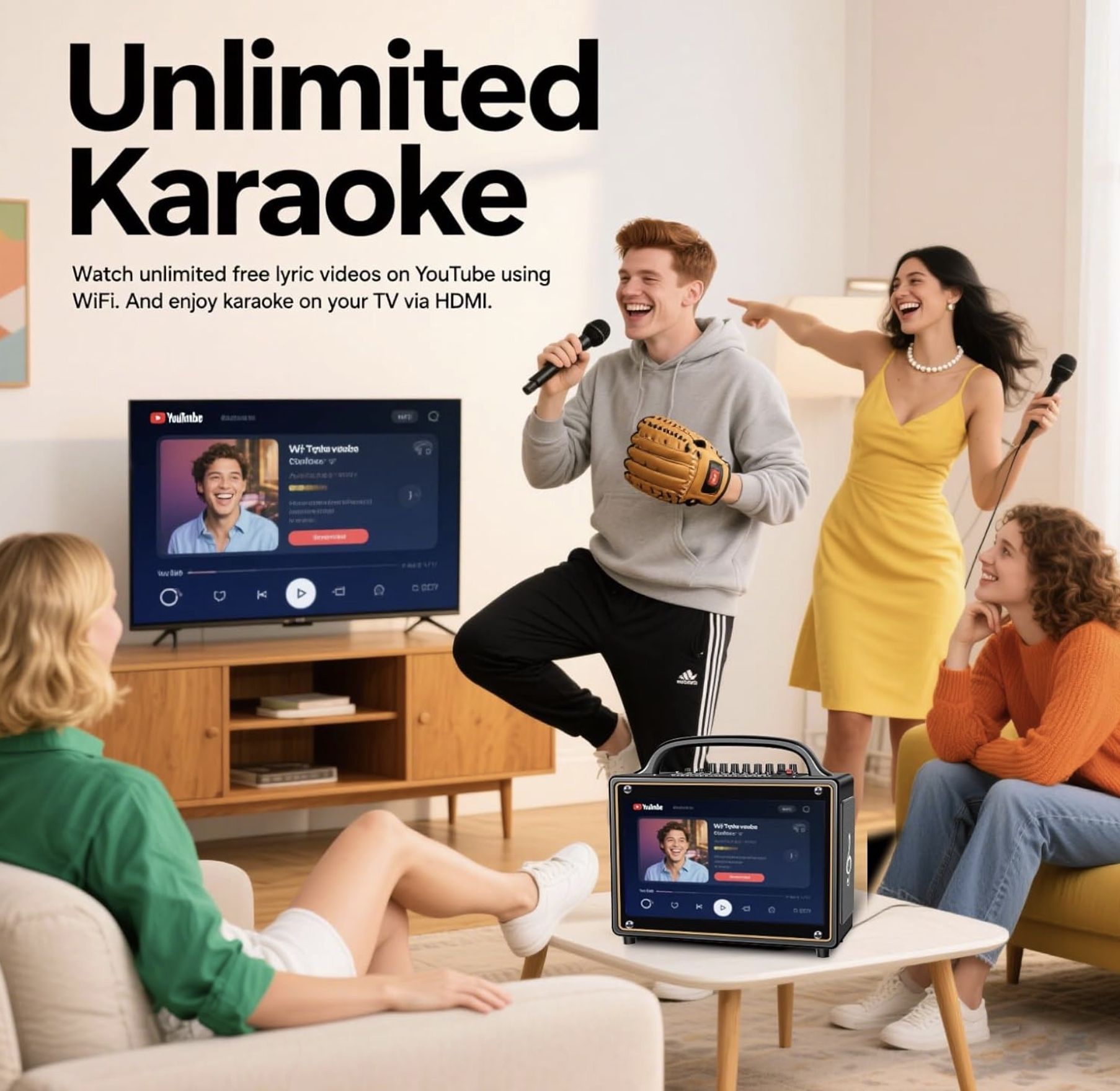 Smart Karaoke Machine with Lyrics Display 