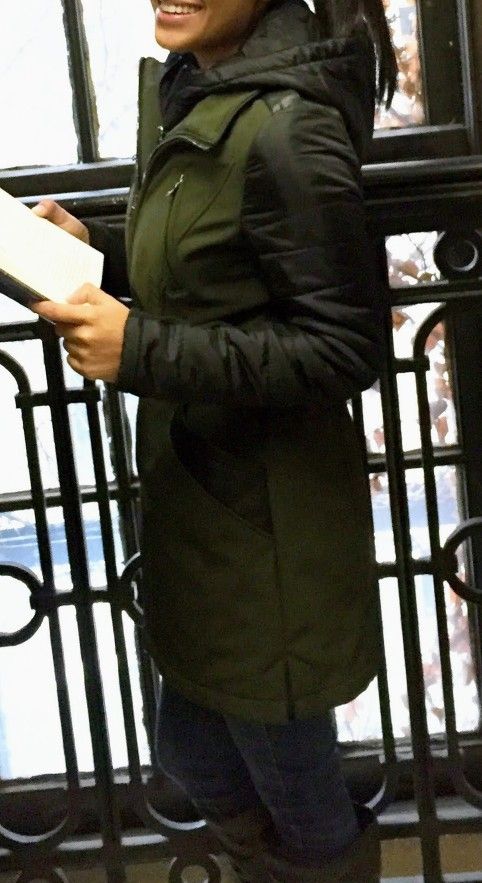Winter Jacket With Hood, Belt