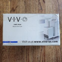 VIVO CART-PC01 ATX Desktop Case Adjustable Mobile Cart Locking Wheels - Black 