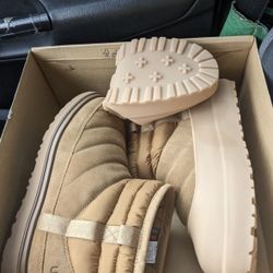 UGG CHESTNUT CLASSIC MINI PULL-ON WEATHER WINTER BOOTS, MEN US 10 BRAND NEW