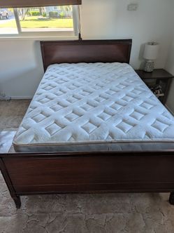 Full Mattress/Box Spring AND Wooden Bed Frame