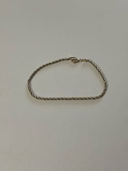 Yellow and white gold rope bracelet