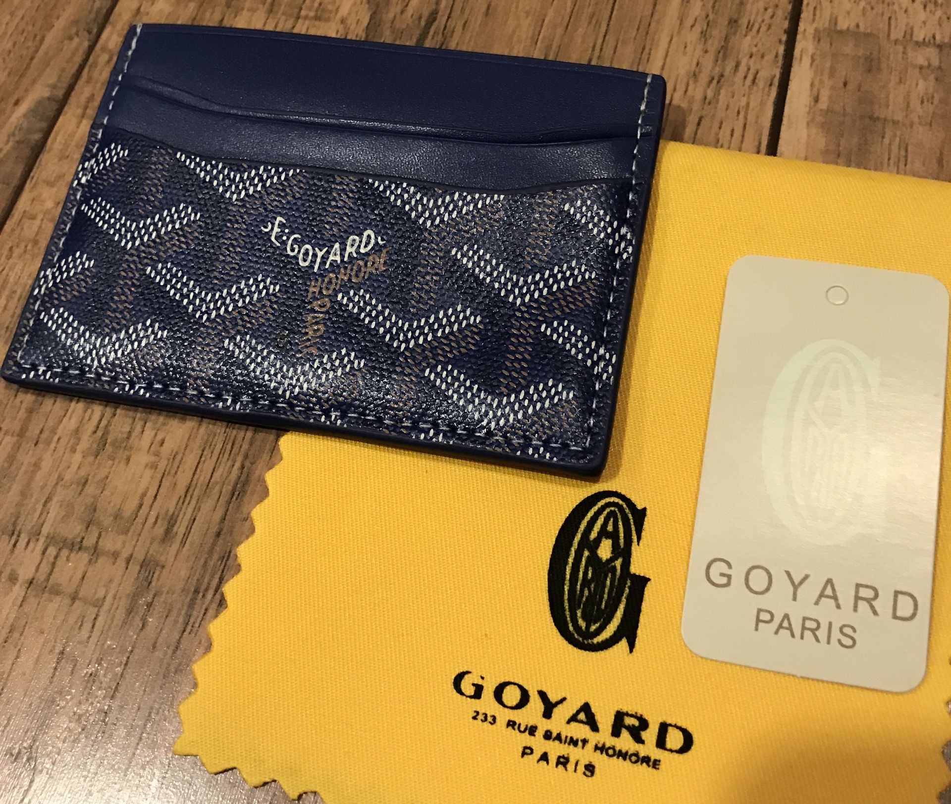 New! GoYard Paris Print St.Sulpice Luxury Leather Credit Card