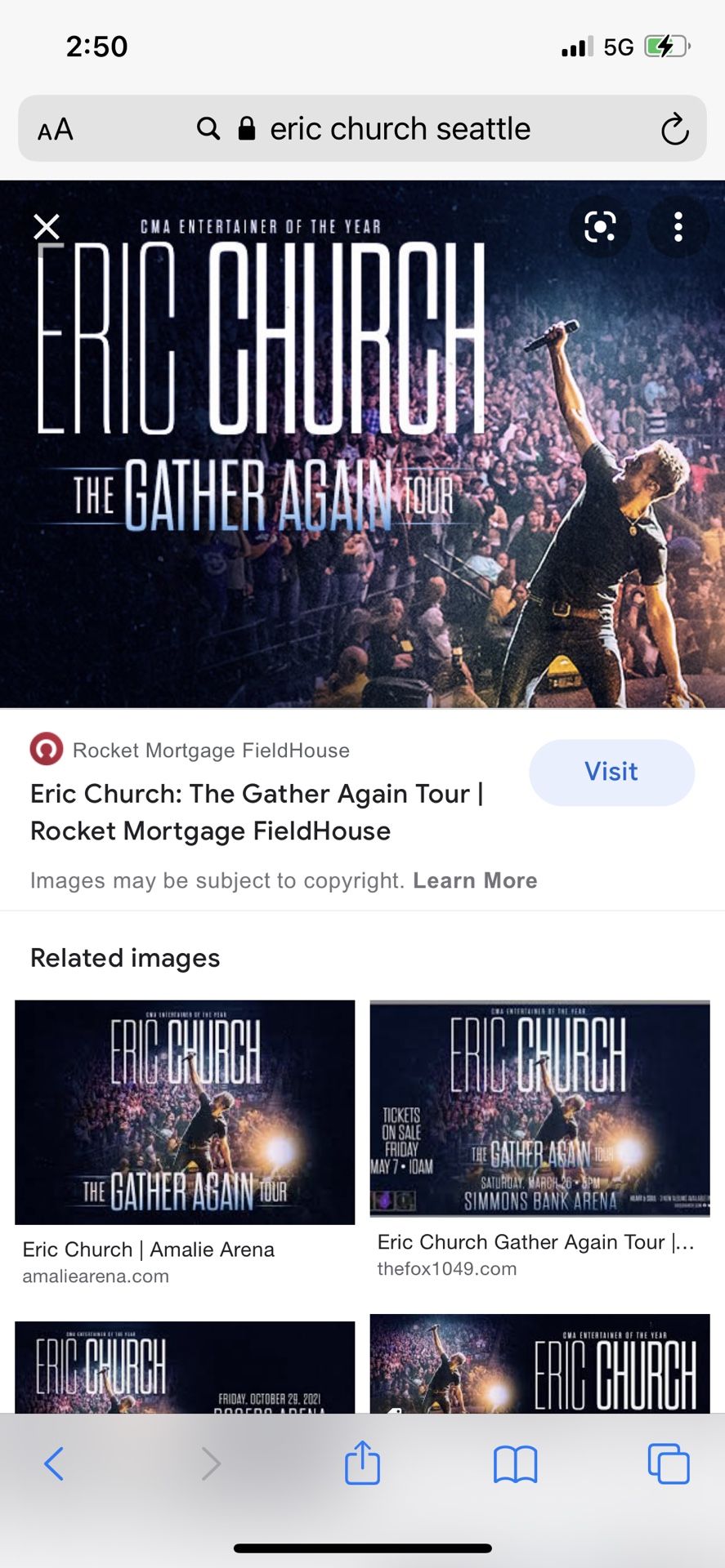 2 Tickets Eric Church