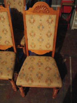 Oak chairs x5