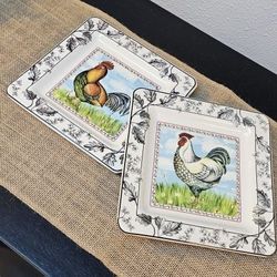  "I Galletti Rooster Plate"  by Brunelli made in Italy