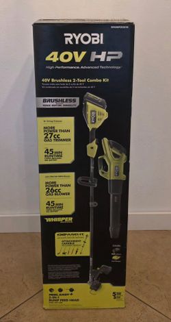 RYOBI 40V BRUSHLESS 2-TOOL COMBO KIT NEW