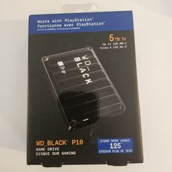 WD_BLACK 5TB P10 Game Drive - Portable External Hard Drive Compatible W/Ps5/Ps4 Xbox PC New&Sealed 