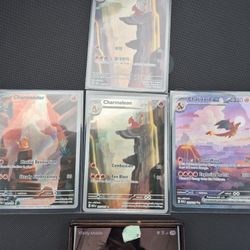 sv151 Charizard, Charmeleon and Charmander