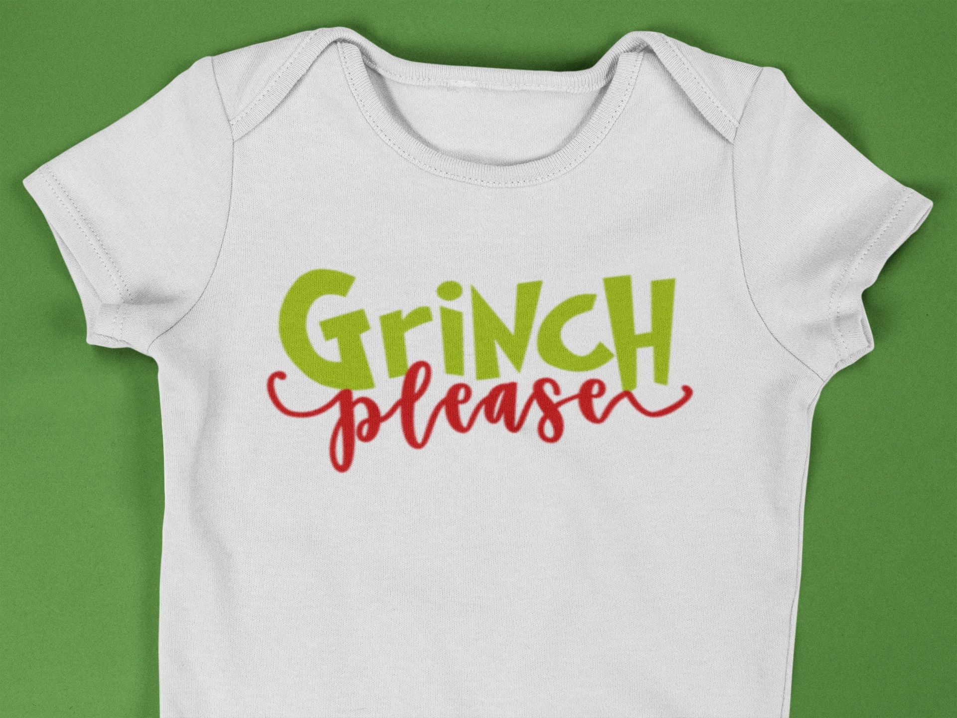 Grinch Please Baby Onesie