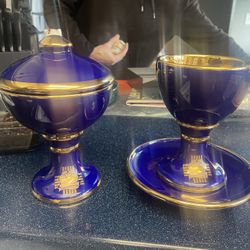 Liturgical Vessel Set - Chalice, Plate and Ciborium  