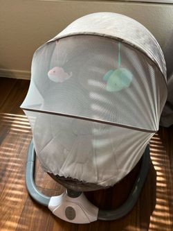 Baby Swing with Music & Mosquito Net – Excellent Condition  Price: $30  Description: Baby swing in excellent condition and fully working. Features mul