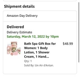 Spa Set with Rose Body Wash, Body Lotion, Hand Balm & Bar Soap-BRAND NEW IN BOX! 