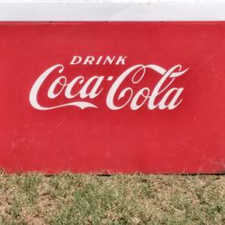 Vintage Coca Cola Drink Cooler Front Panel